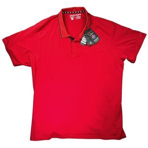 New‎ XRAY Polo Shirt Mens 4XL Pullover Short Sleeve Red 4 Way Stretch Golf